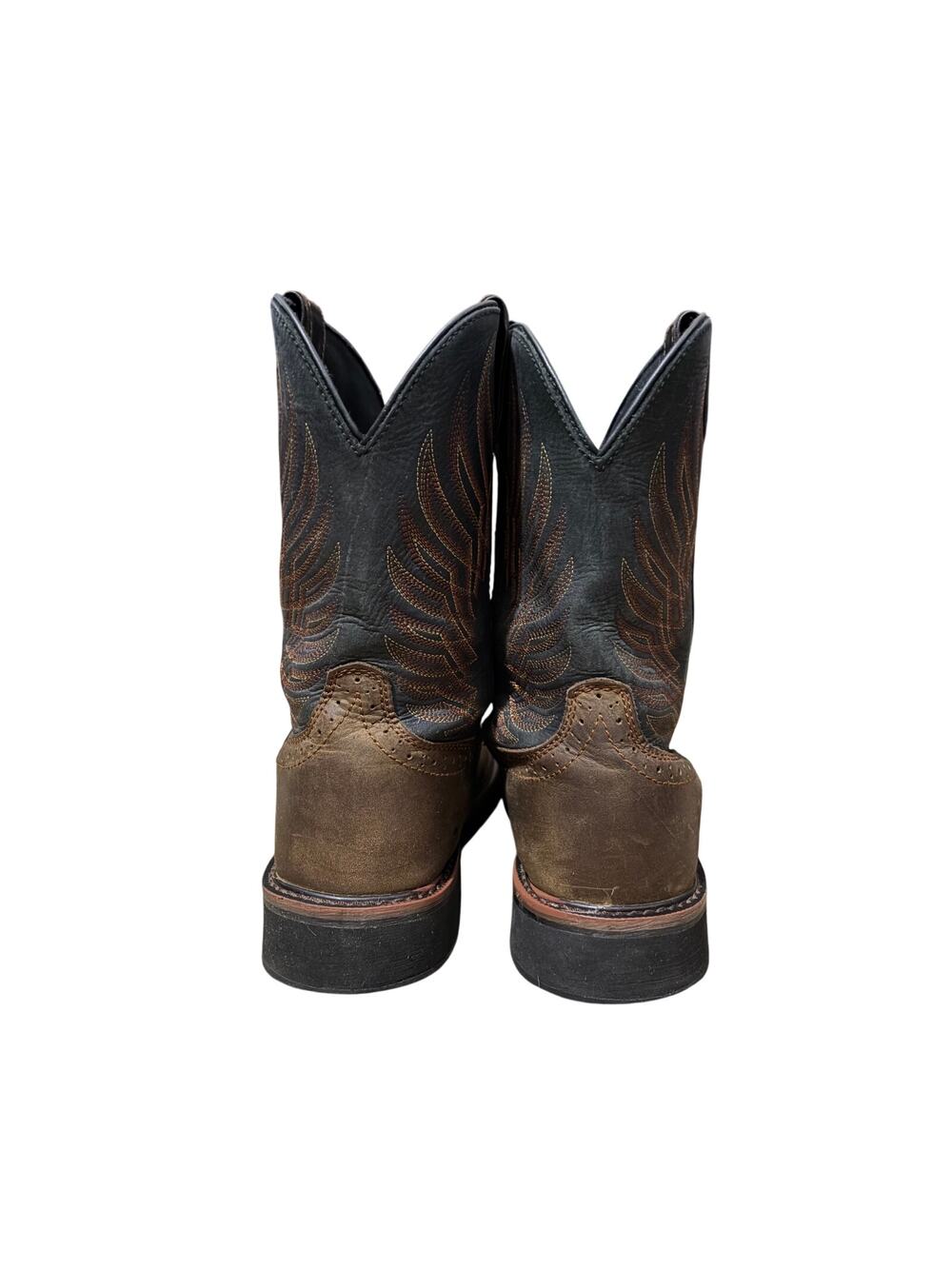 Wolverine Men's Western Work Boots — Brown Leather, Size 8M